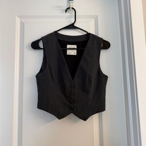 Abercrombie & Fitch Charcoal Gray Vest